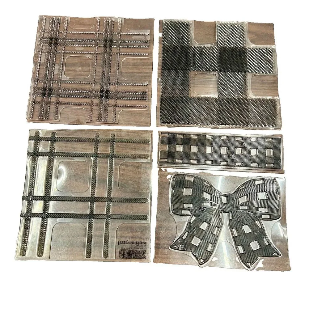 IOD Pretty In Plaid Stamp Set RETIRED Iron Orchid Designs - USED